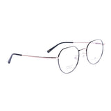 Round Black on Roz Gold Eyeglasses