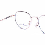 Round Black on Roz Gold Eyeglasses
