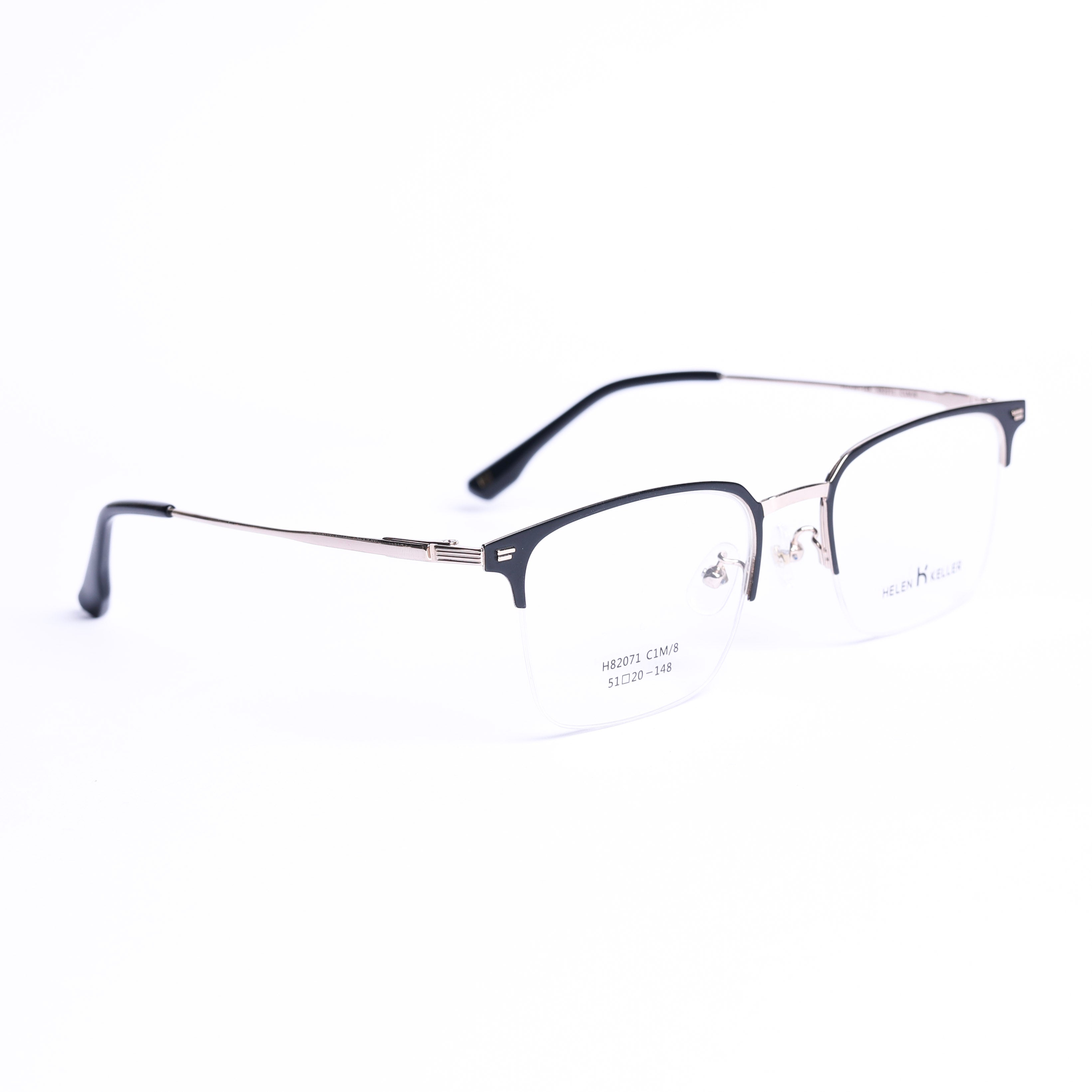 Cat Eye Black on Pale Gold Eyeglasses