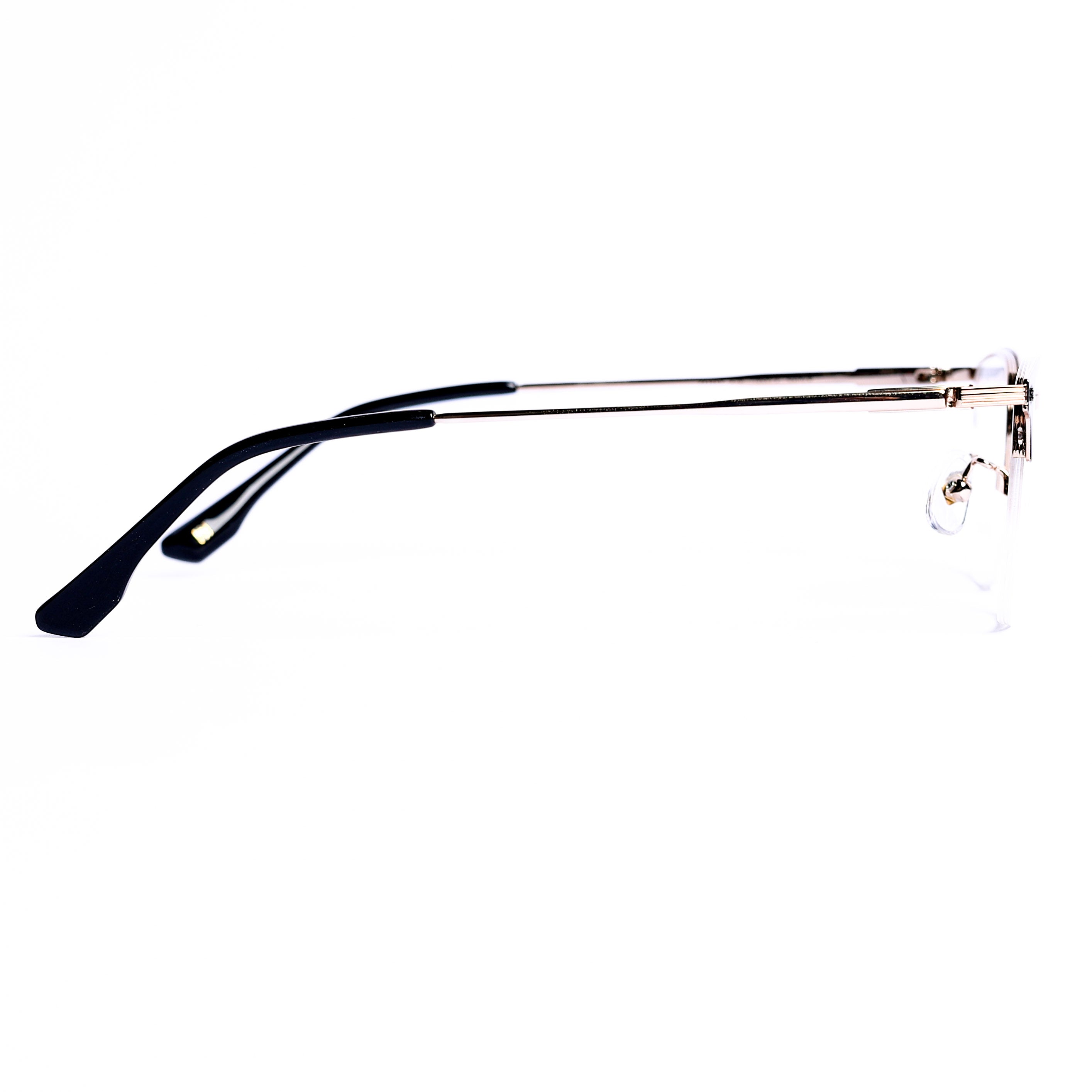 Cat Eye Black on Pale Gold Eyeglasses