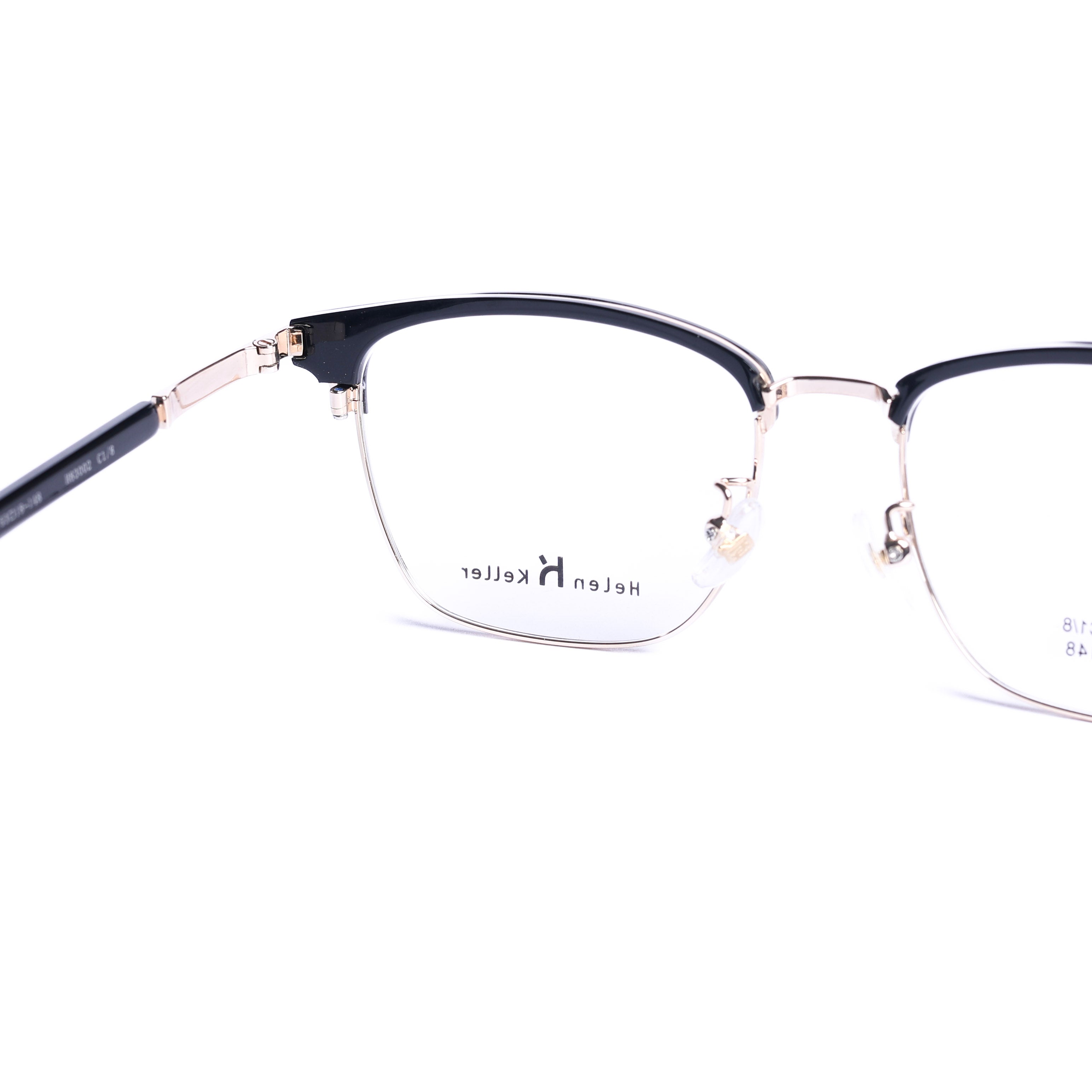 Cat Eye Black on Gold Eyeglasses