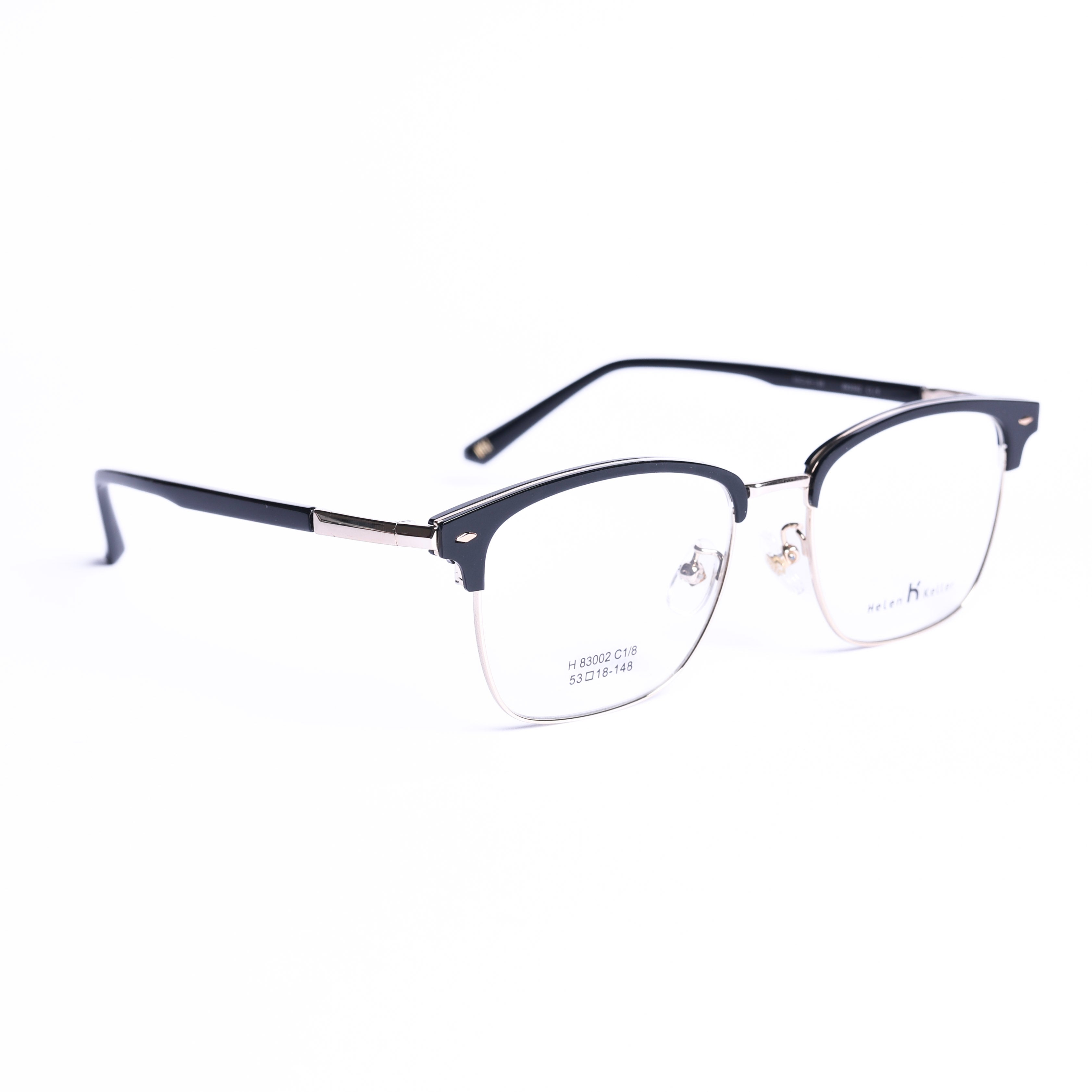 Cat Eye Black on Pale Gold Eyeglasses