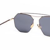 Aviator Saquare Gold Sunglasses