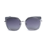 Cat Eye Silver on Transparent Grey Sunglasses