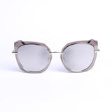 Cat Eye Silver Transparent Blue Sunglasses