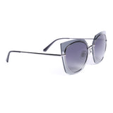 Cat Eye Silver Transparent Blue Sunglasses