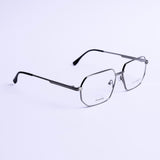 نظارات طبية مربع فضي
