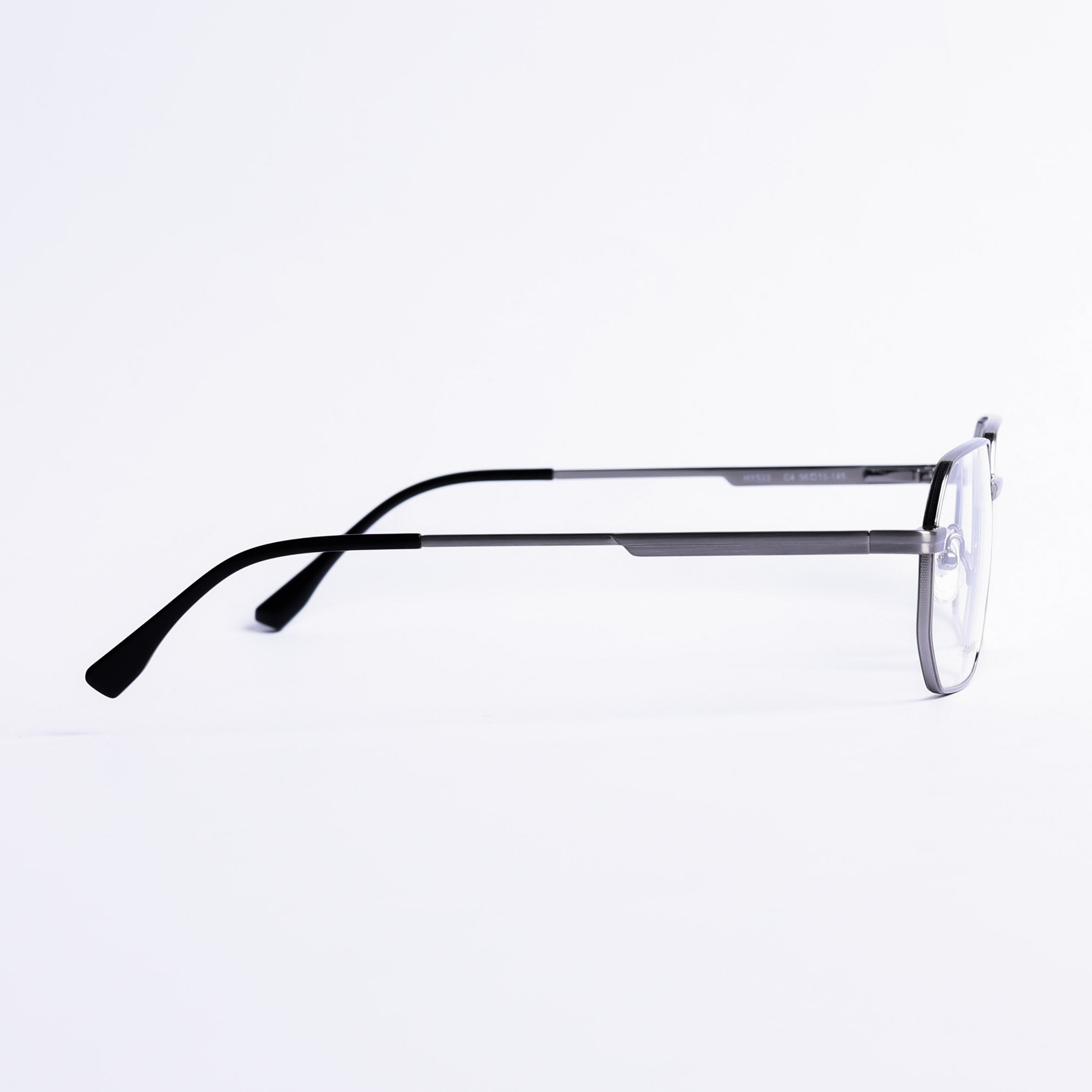 نظارات طبية مربع فضي