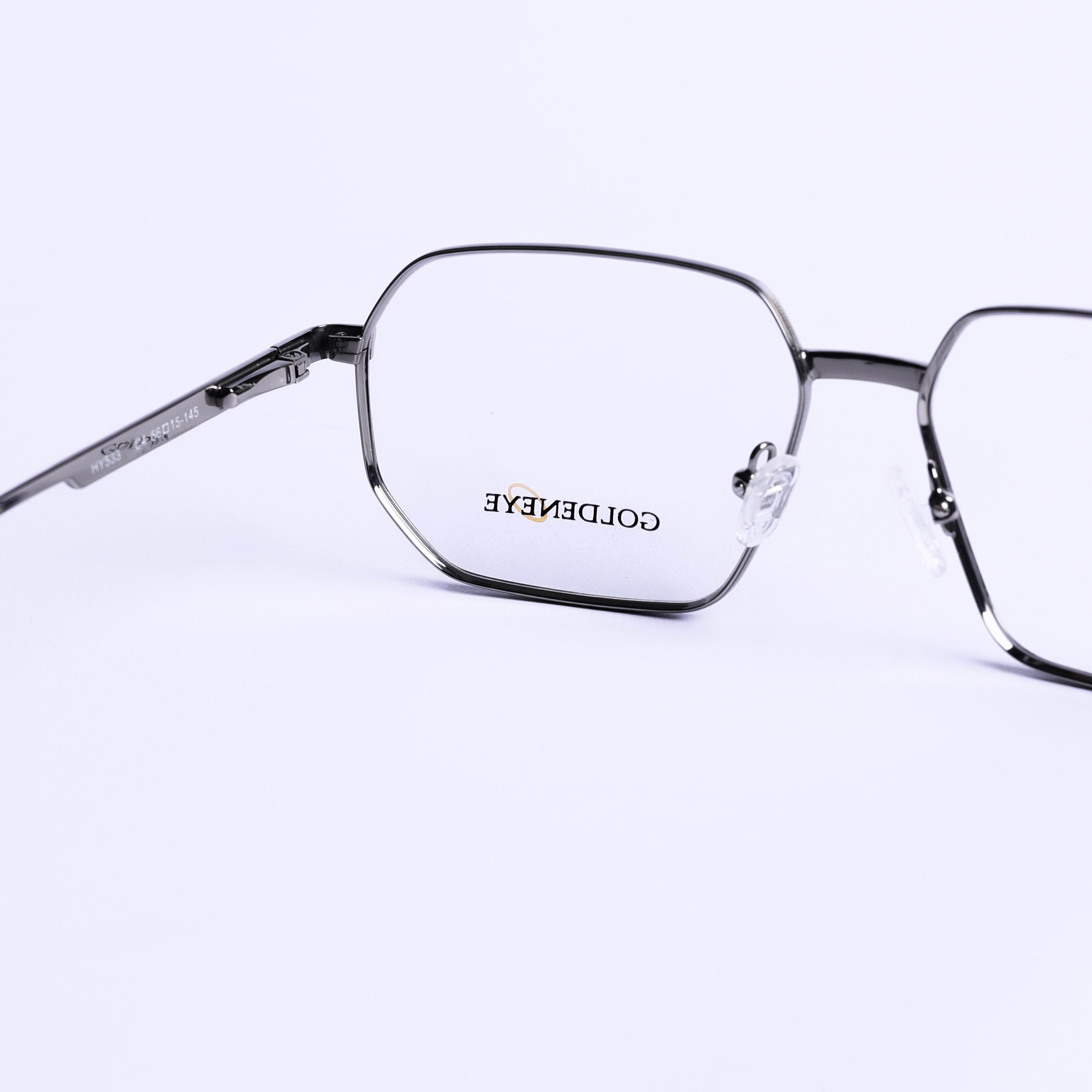 نظارات طبية مربع فضي