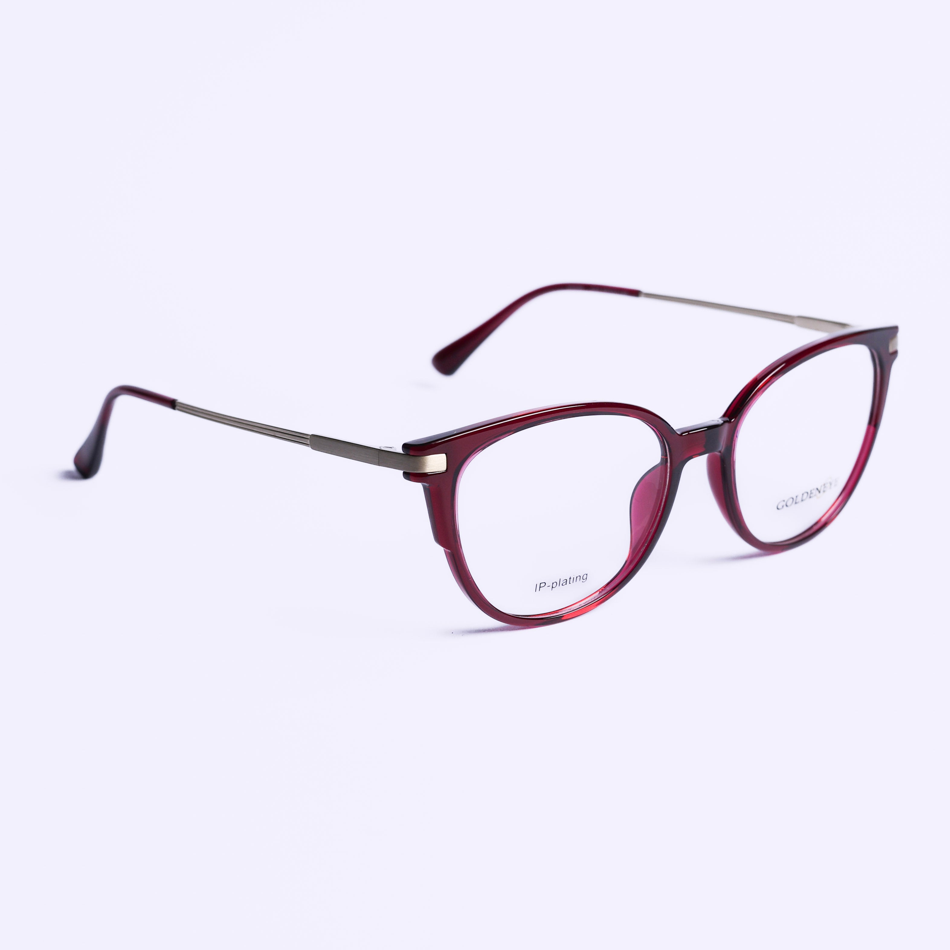 Cat Eye Maroon Eyeglasses