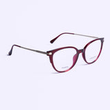 Cat Eye Maroon Eyeglasses