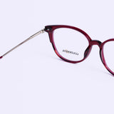 Cat Eye Maroon Eyeglasses