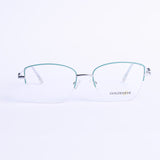 Cat Eye Half Rim Silver Eyeglasses
