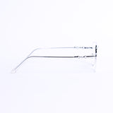 Cat Eye Half Rim Silver Eyeglasses