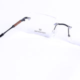 Square Black Rimless Eyeglasses