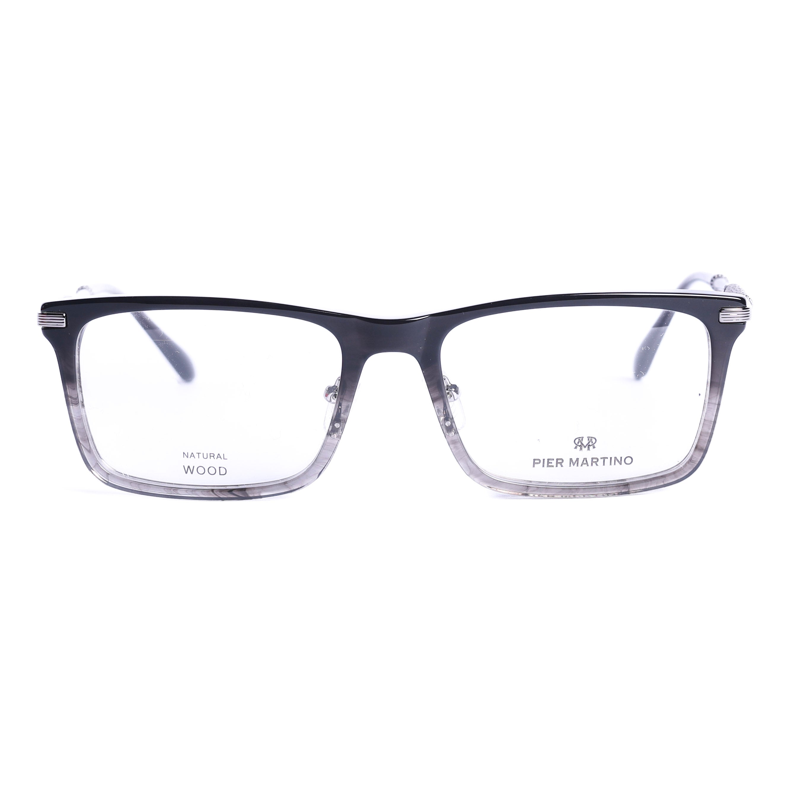 Rectangular Grey Silver Eyeglasses