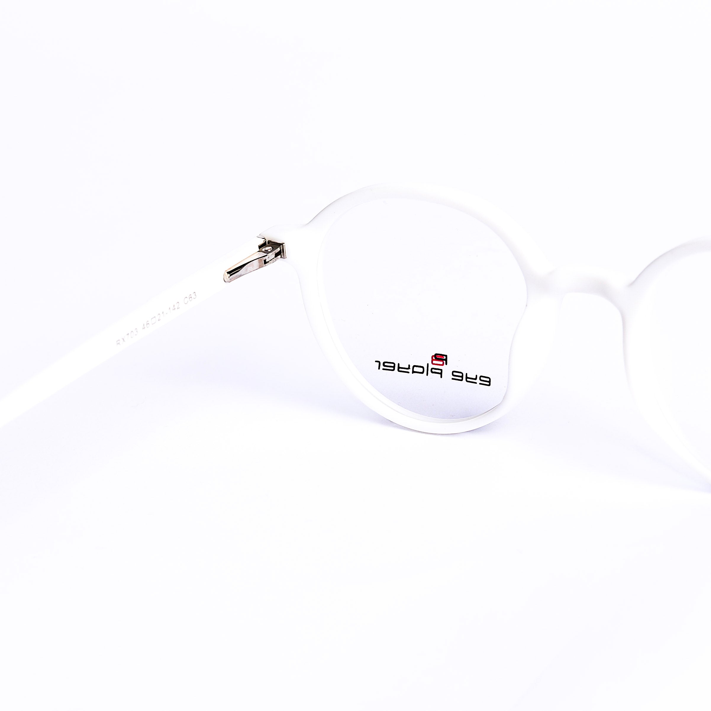 نظارات طبية أبيض دائري