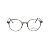 Round Dark Gray Eyeglasses