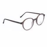 Round Dark Gray Eyeglasses