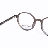 Round Dark Gray Eyeglasses