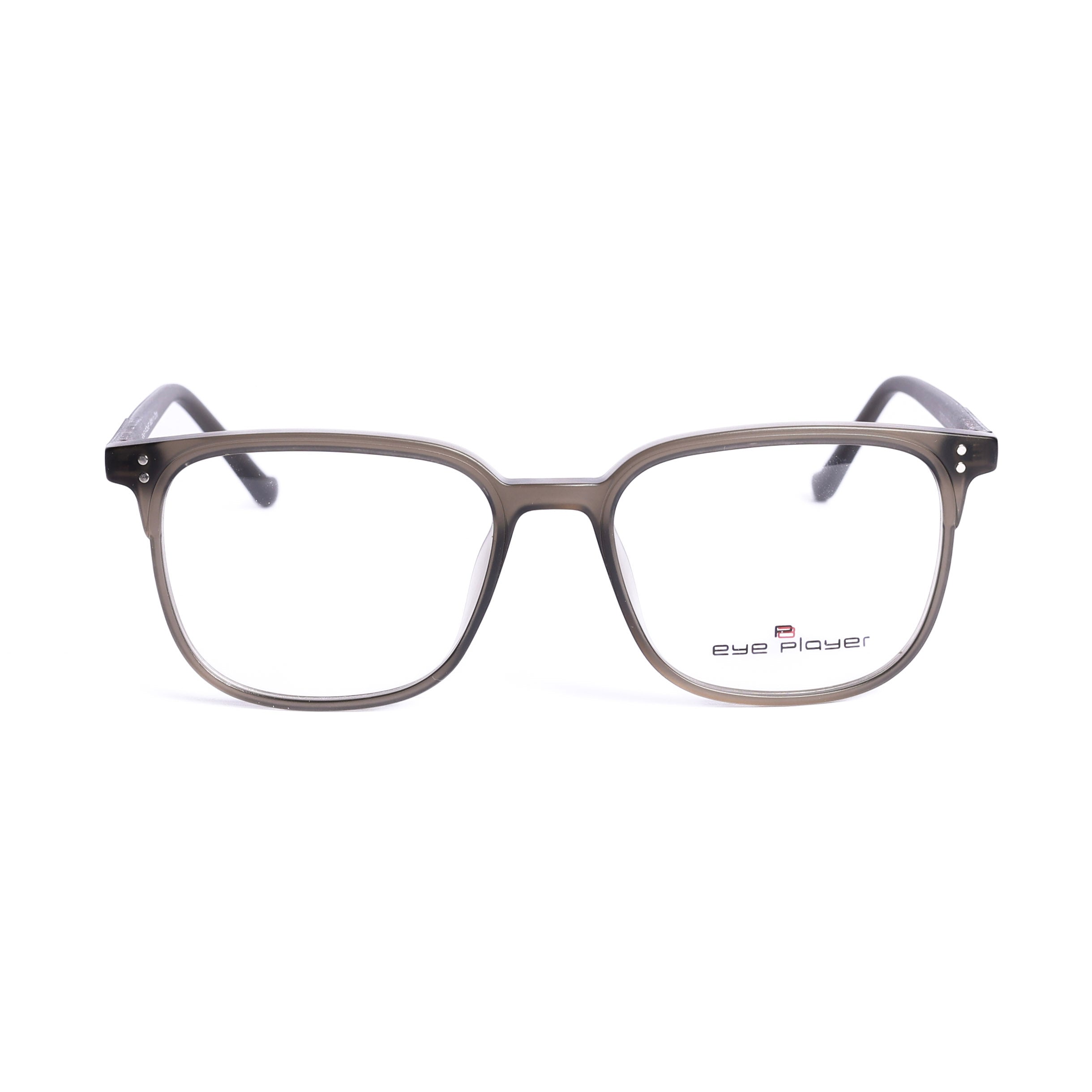 Square Metalic Gray Eyeglasses