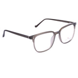 Square Metalic Gray Eyeglasses