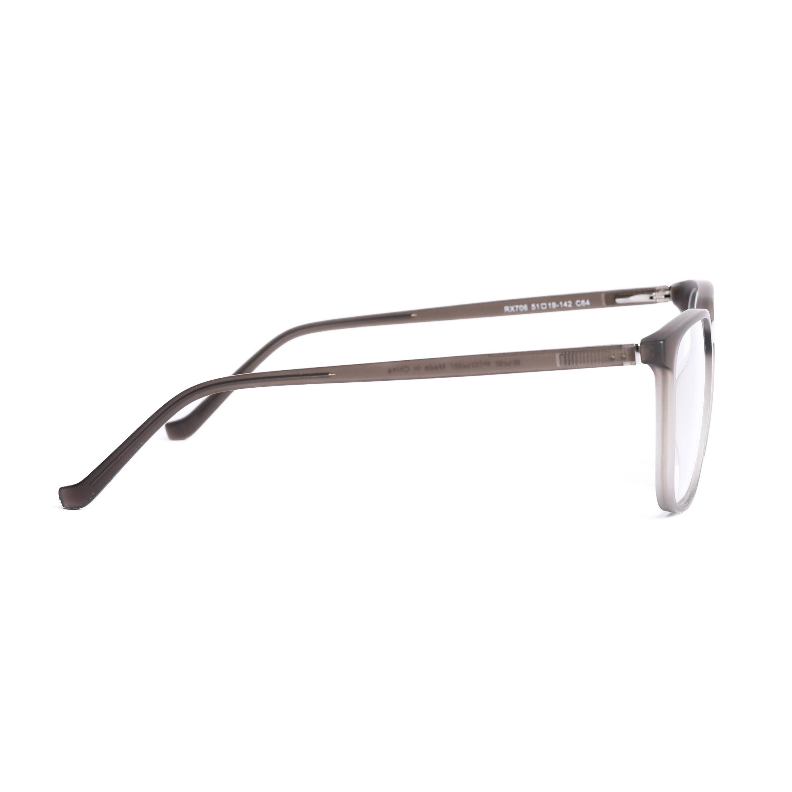 Square Dark Gray Eyeglasses