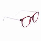 Round Maroon Eyeglasses
