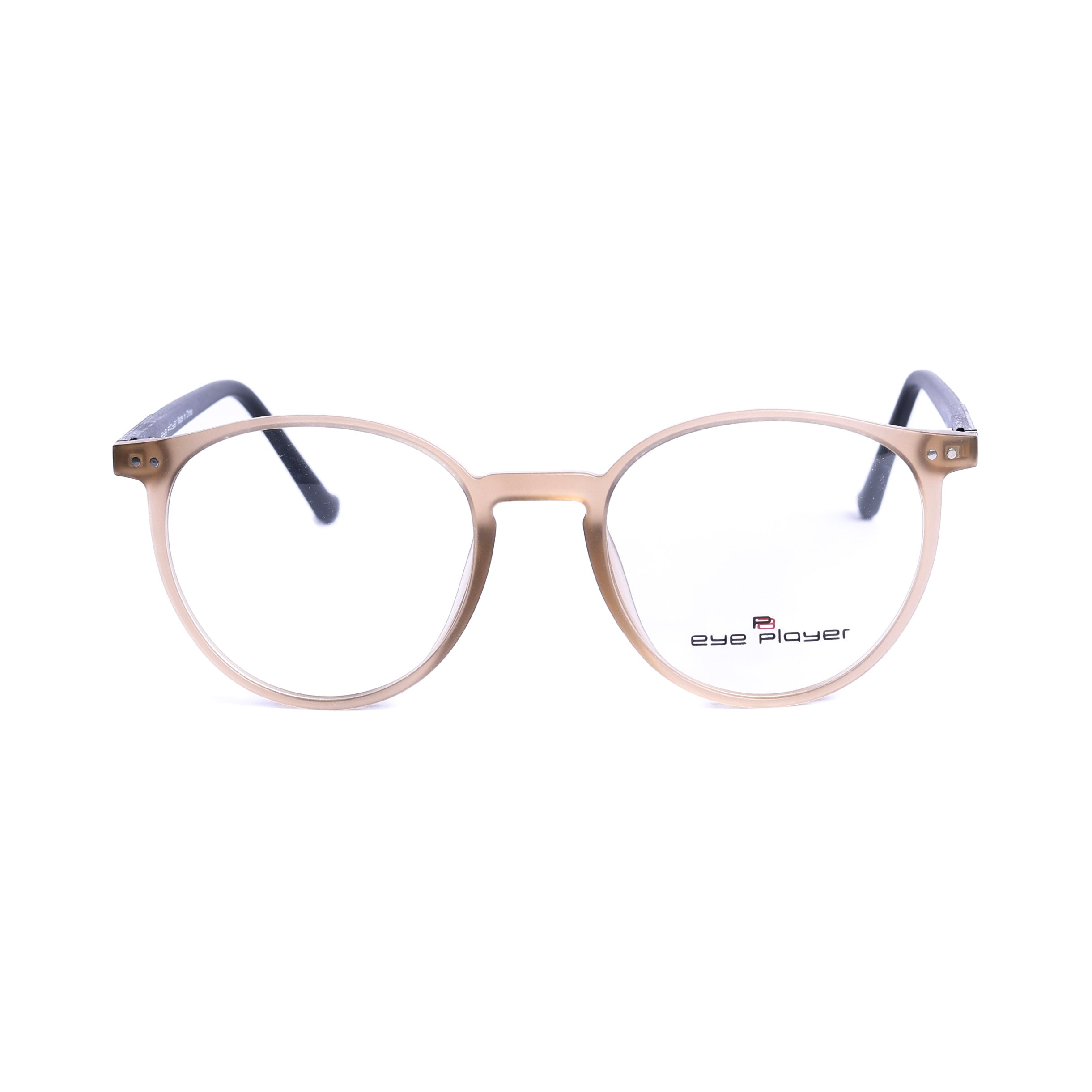 Round Beige Eyeglasses