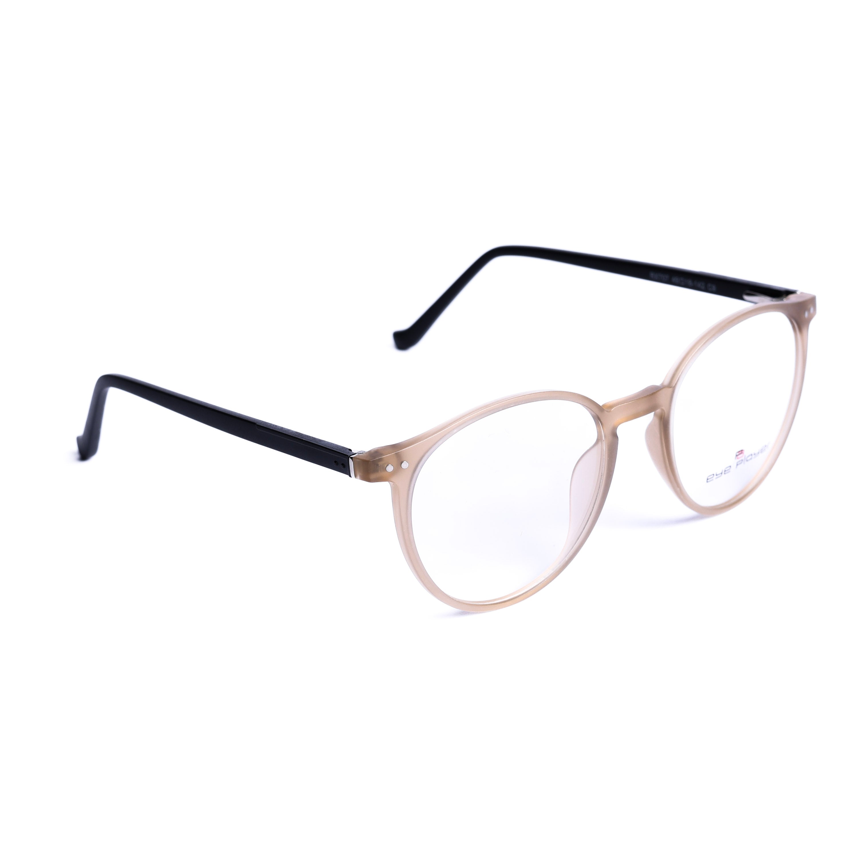 Round Beige Eyeglasses