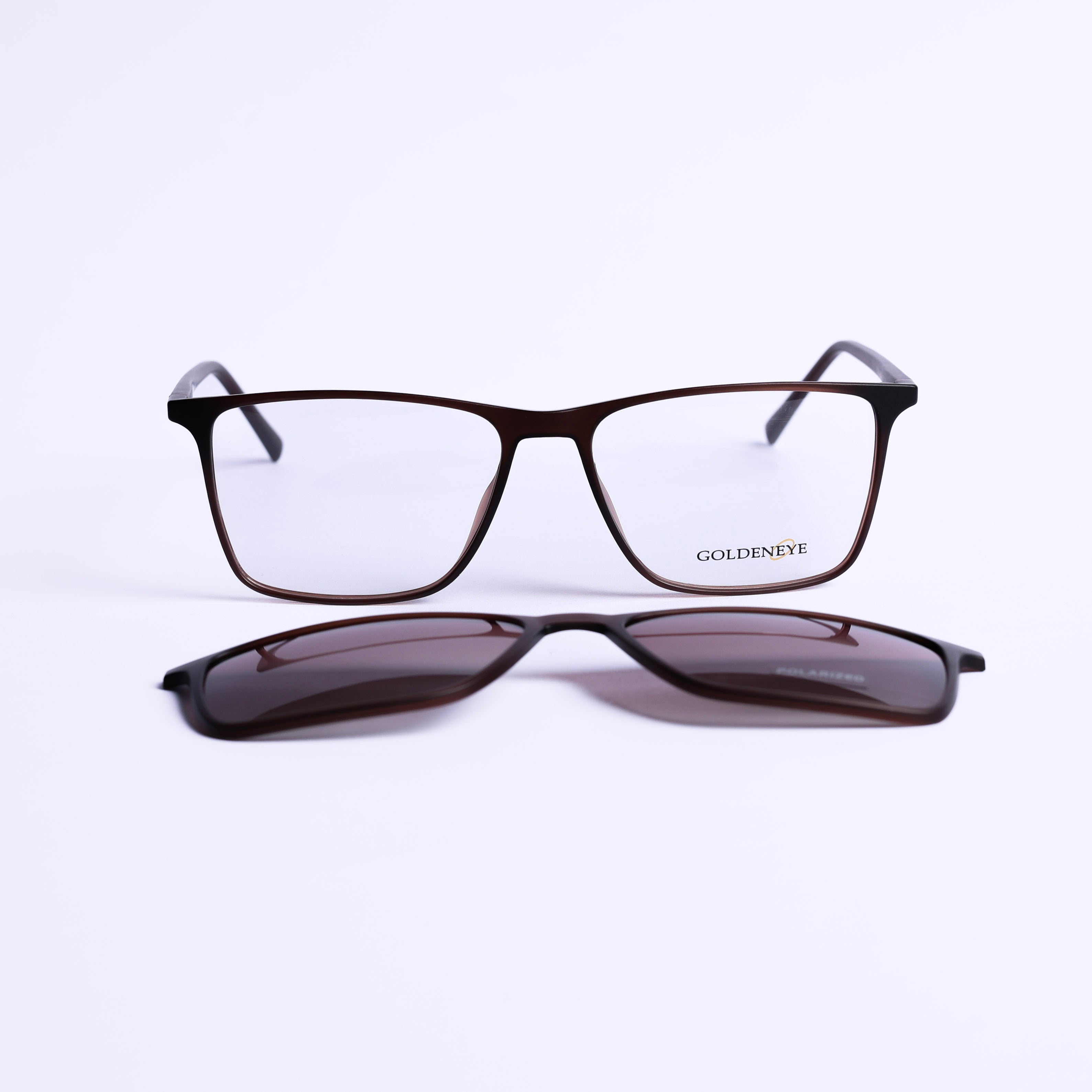 نظارات طبية مربع بني