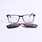 نظارات طبية مربع بني