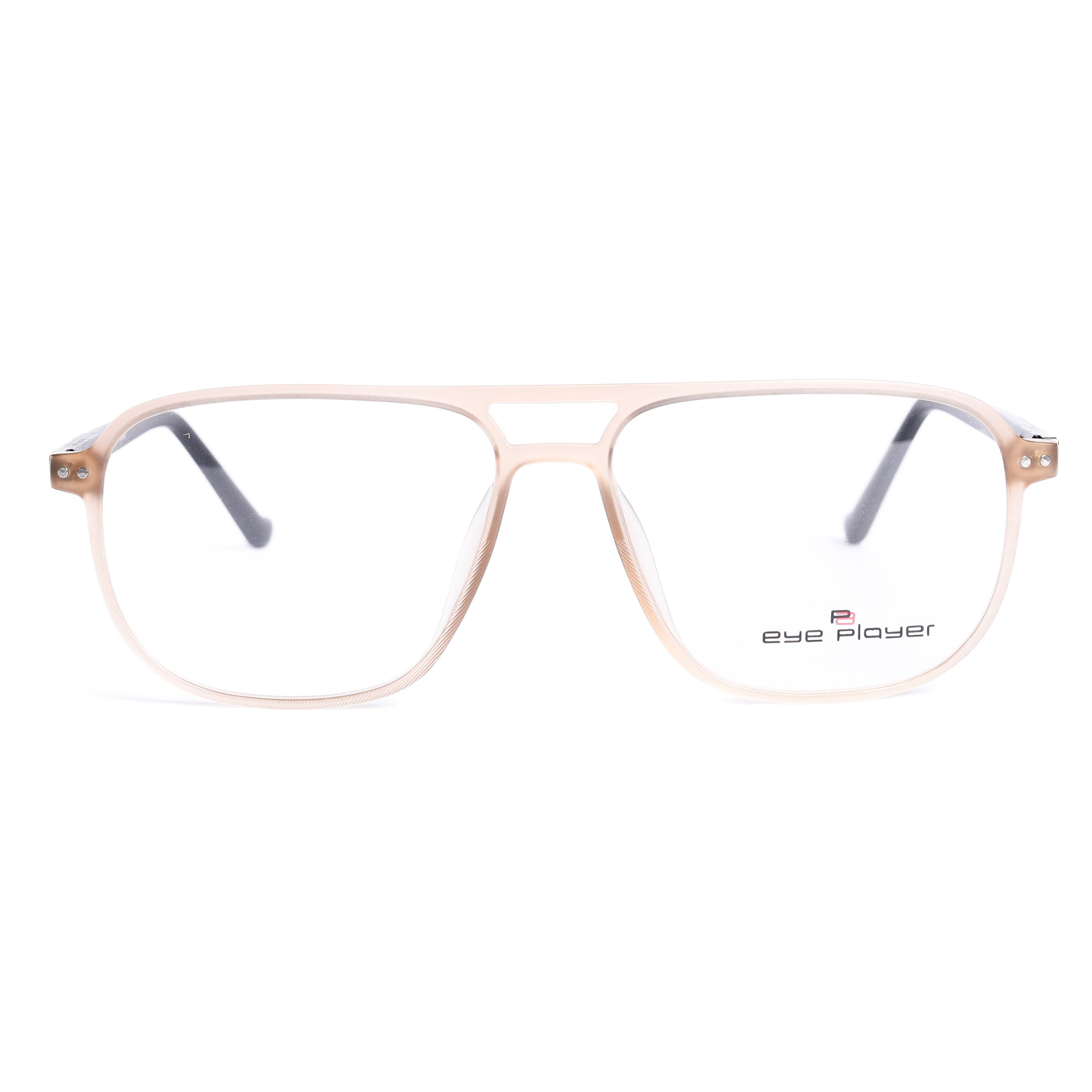 Square Beige Eyeglasses