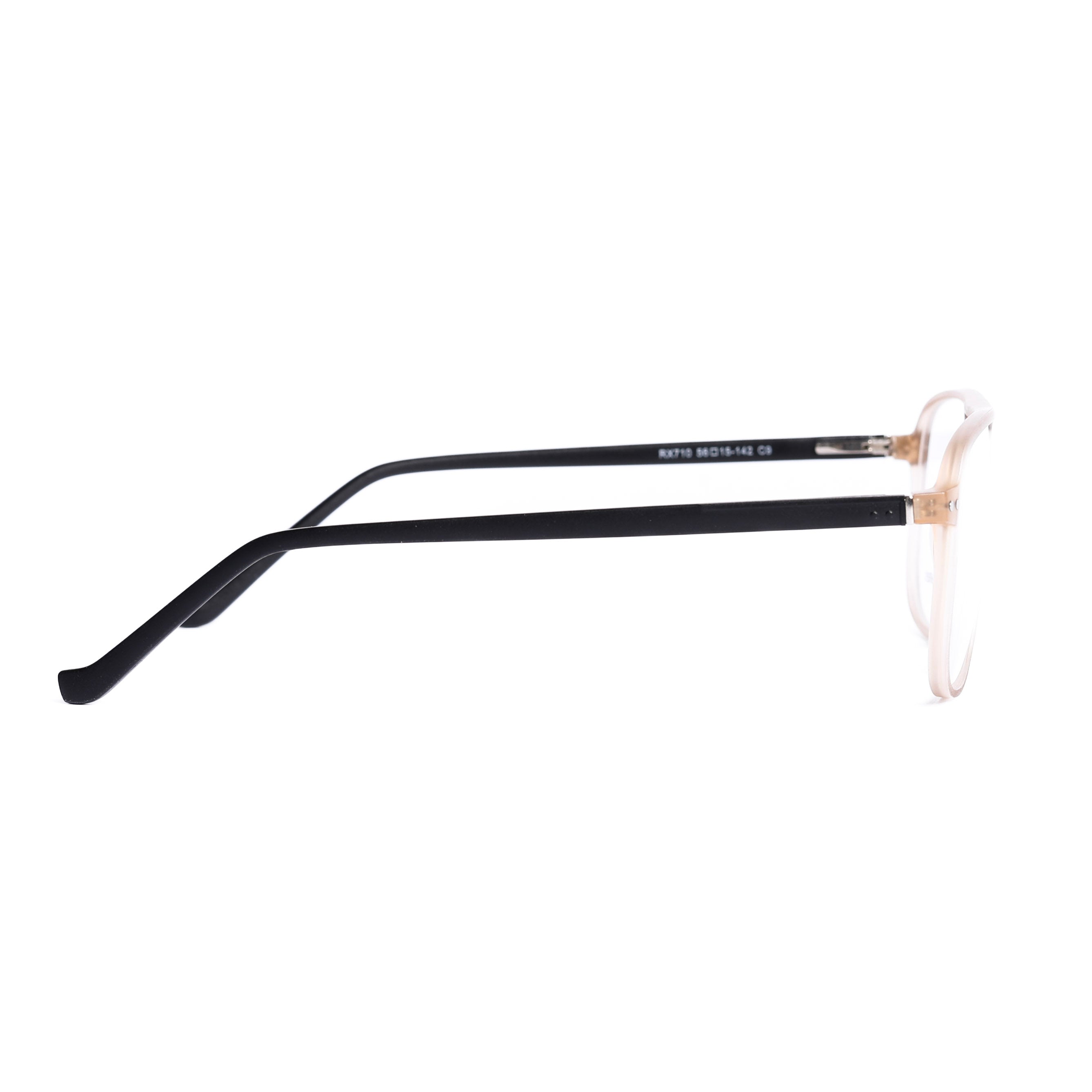 Square Beige Eyeglasses