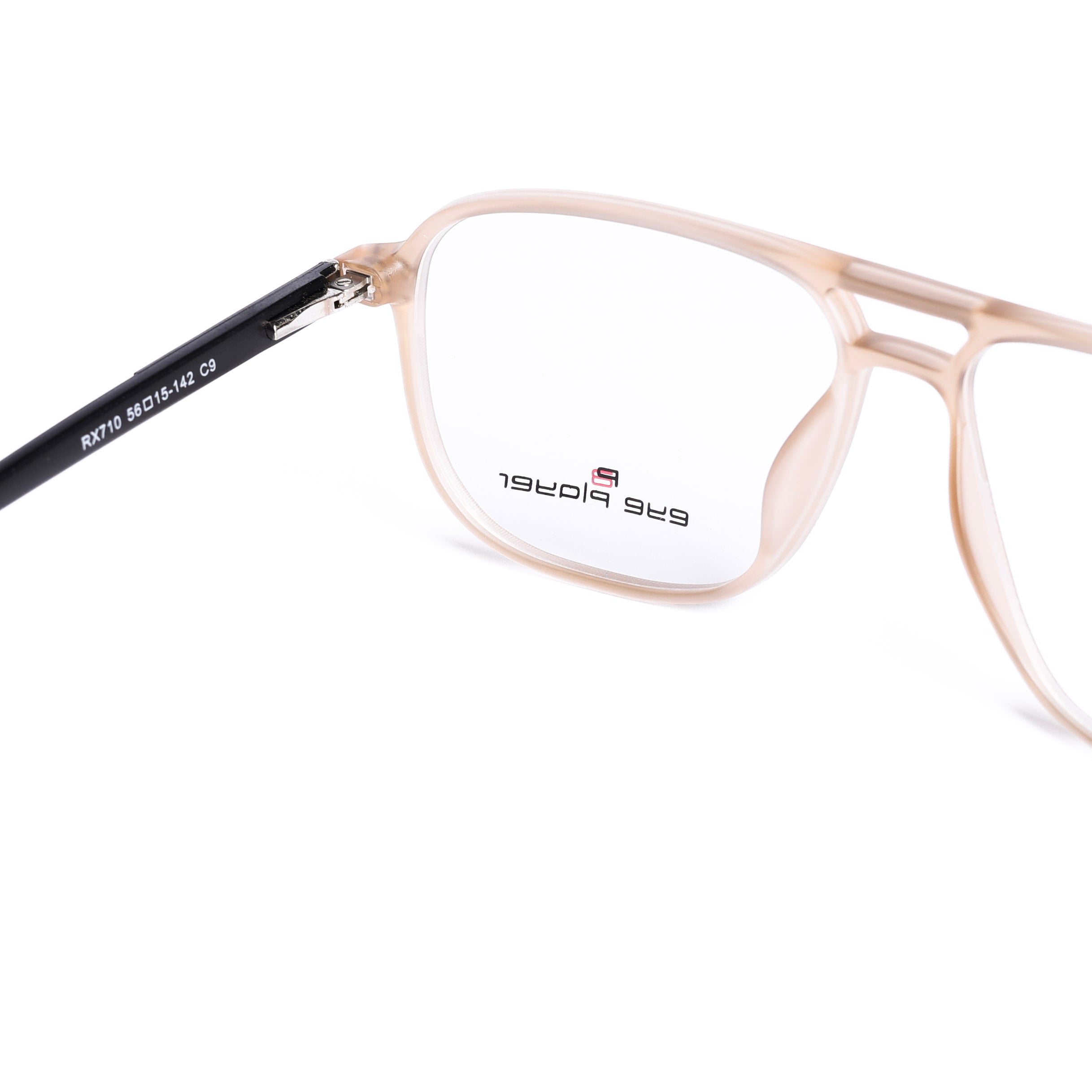 Square Beige Eyeglasses