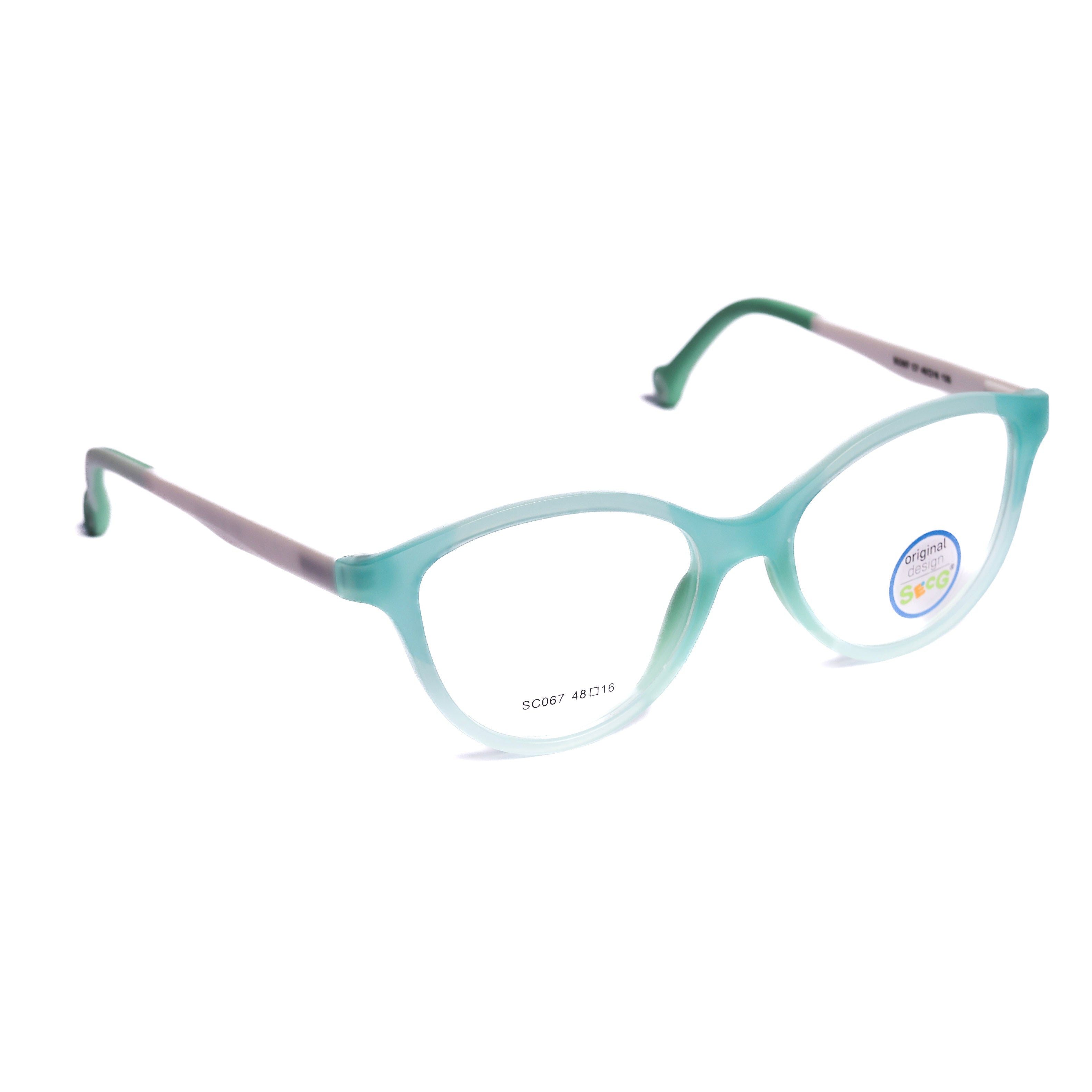 Kids Cat Eye Green Eyeglasses