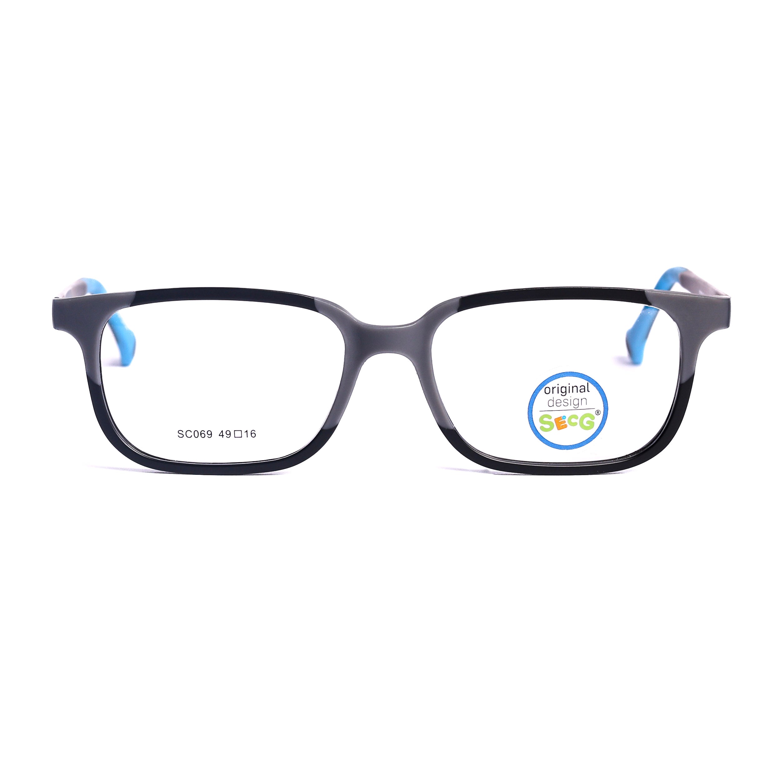 Kids Square Gray Eyeglasses