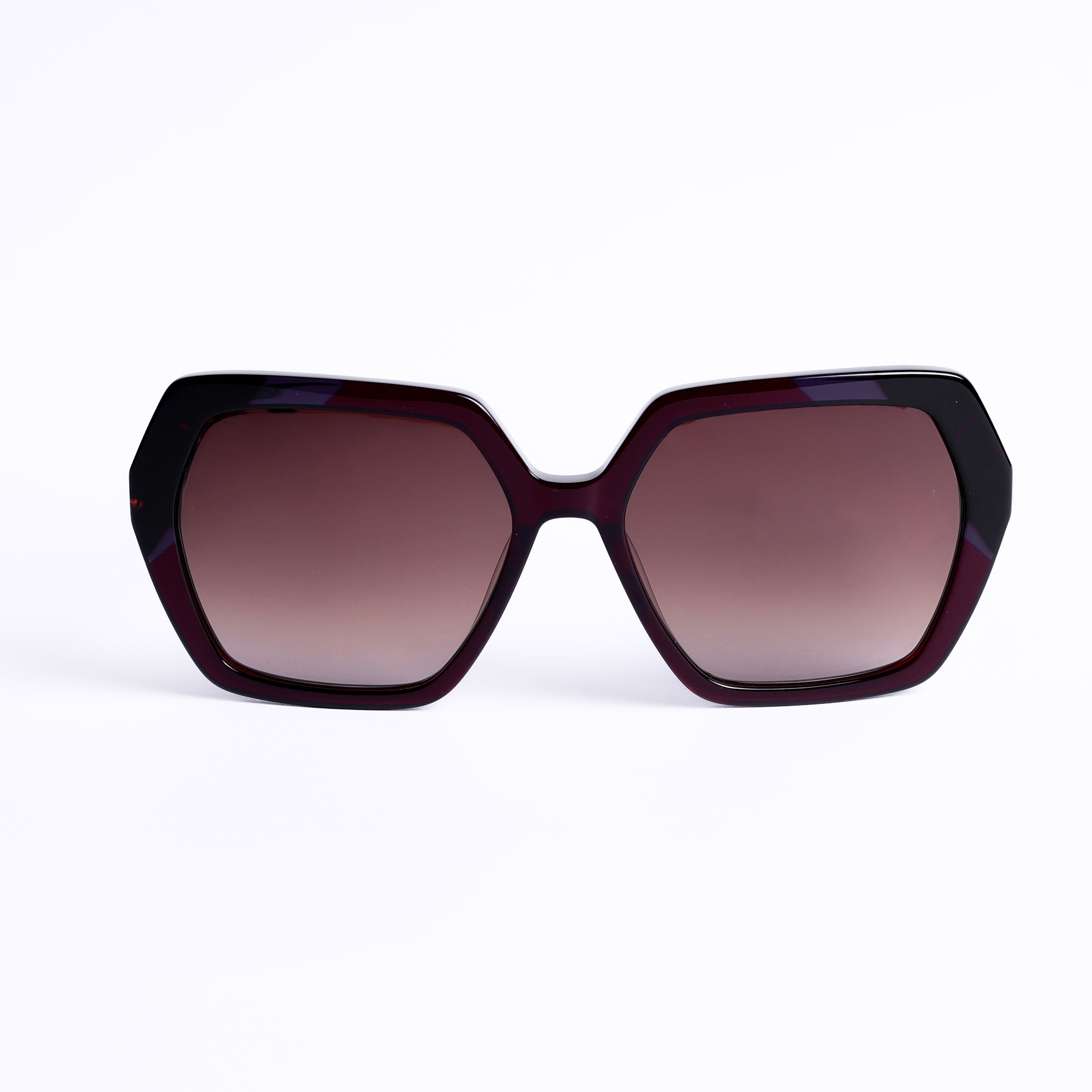 Hexagon Brown Sunglasses