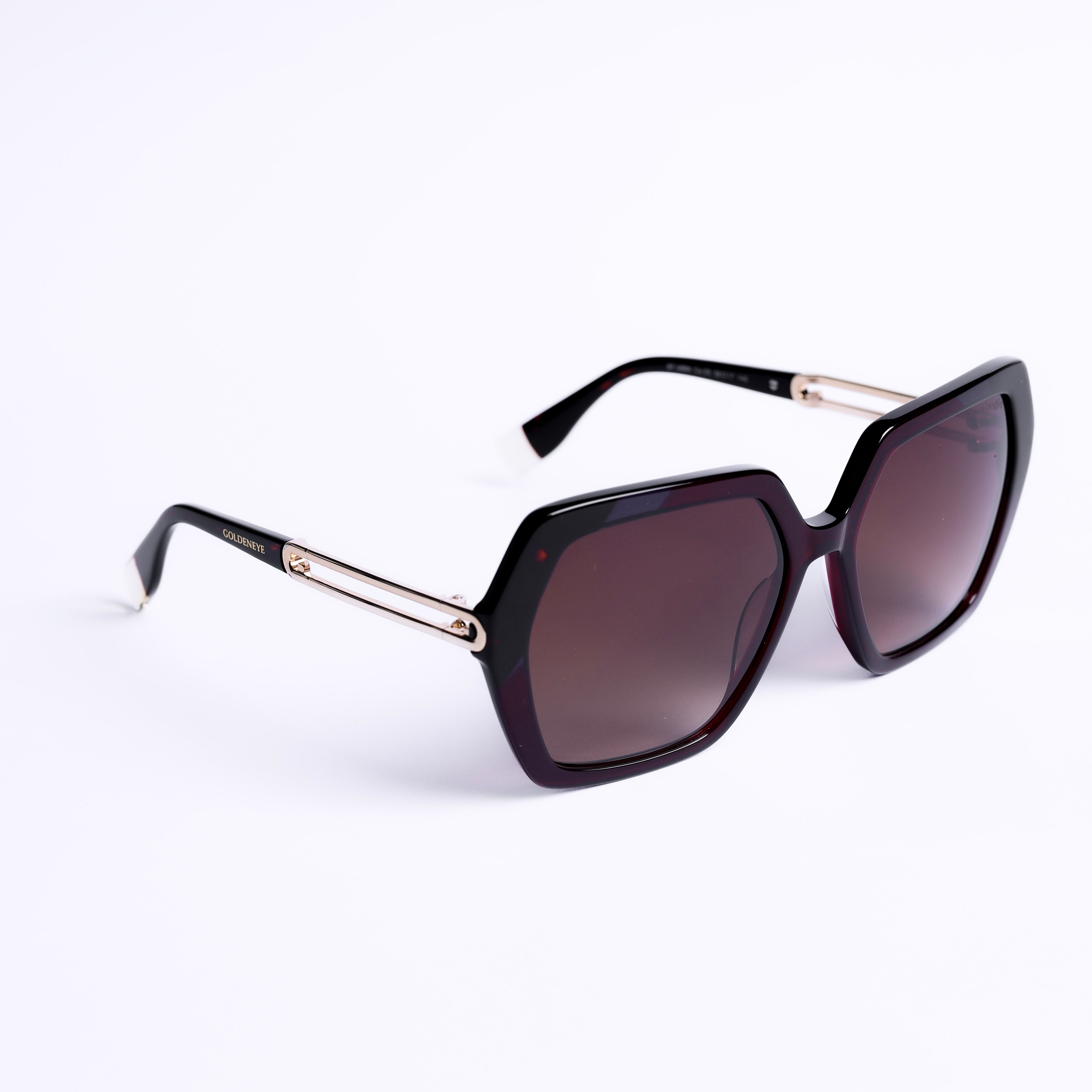 Hexagon Brown Sunglasses