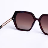 Hexagon Brown Sunglasses