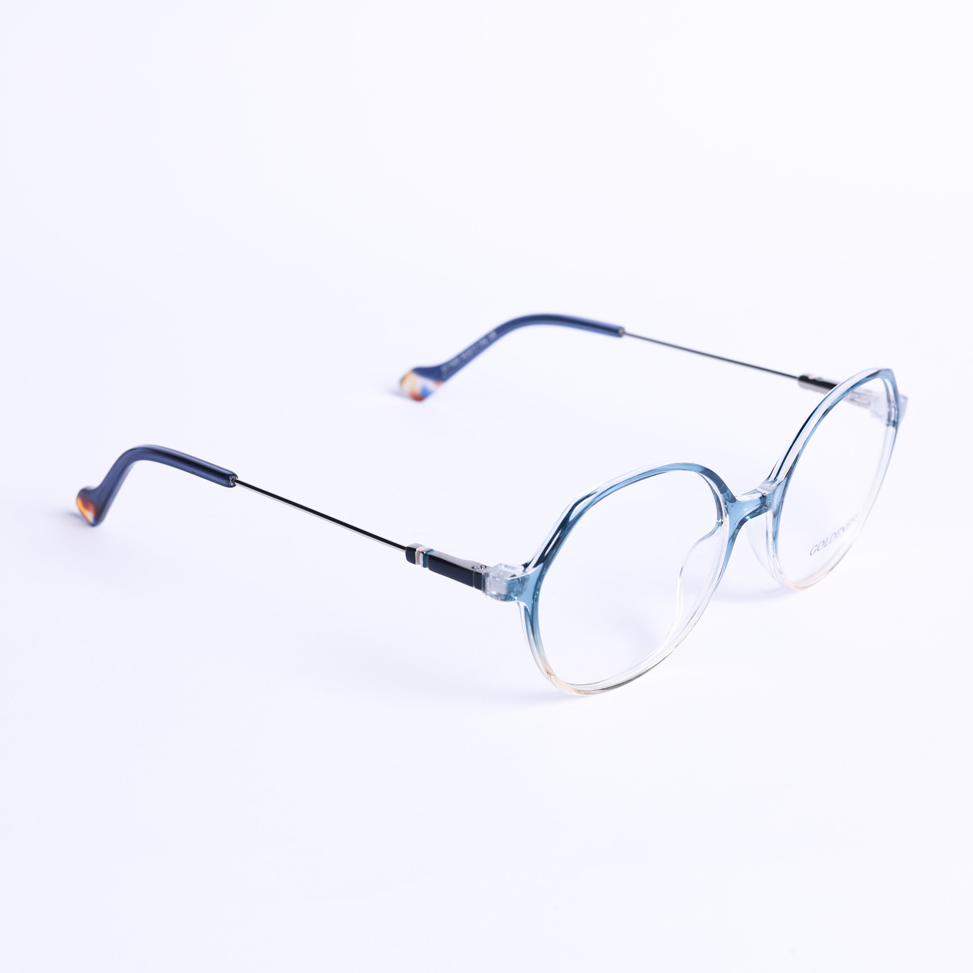 Round Light Blue Eyeglasses