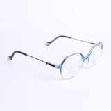 Round Light Blue Eyeglasses
