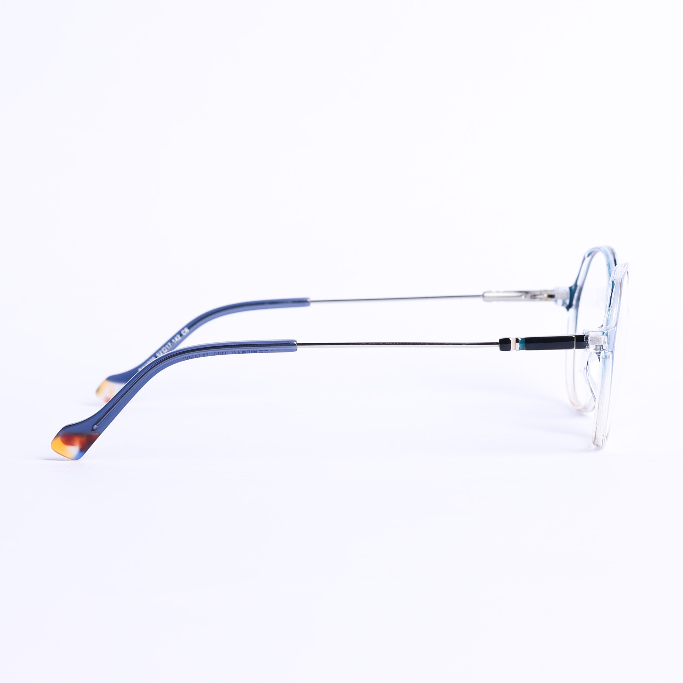 Round Light Blue Eyeglasses