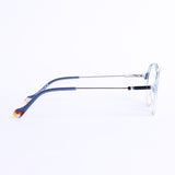 Round Light Blue Eyeglasses