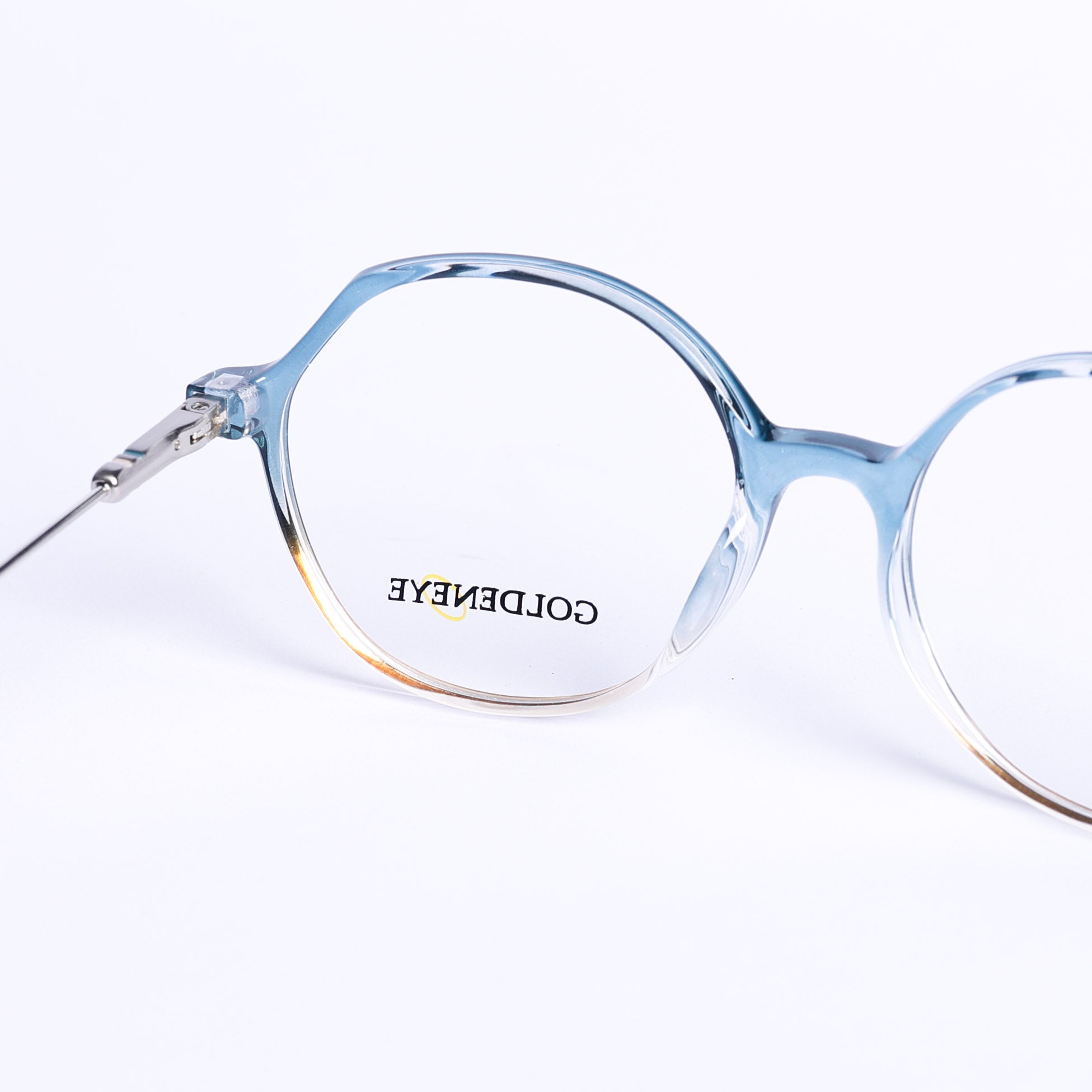 Round Light Blue Eyeglasses
