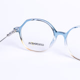 Round Light Blue Eyeglasses
