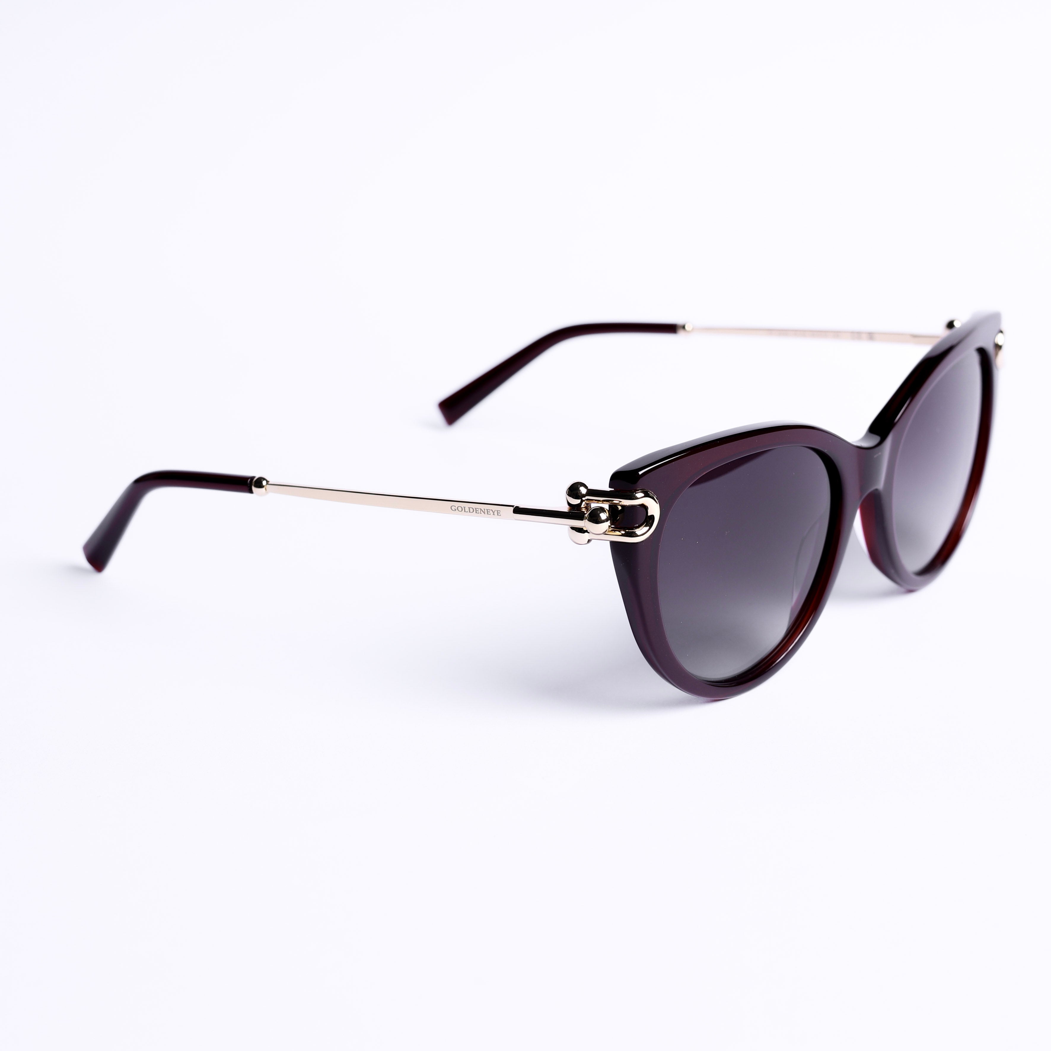 Cat Eye Maroon Sunglasses