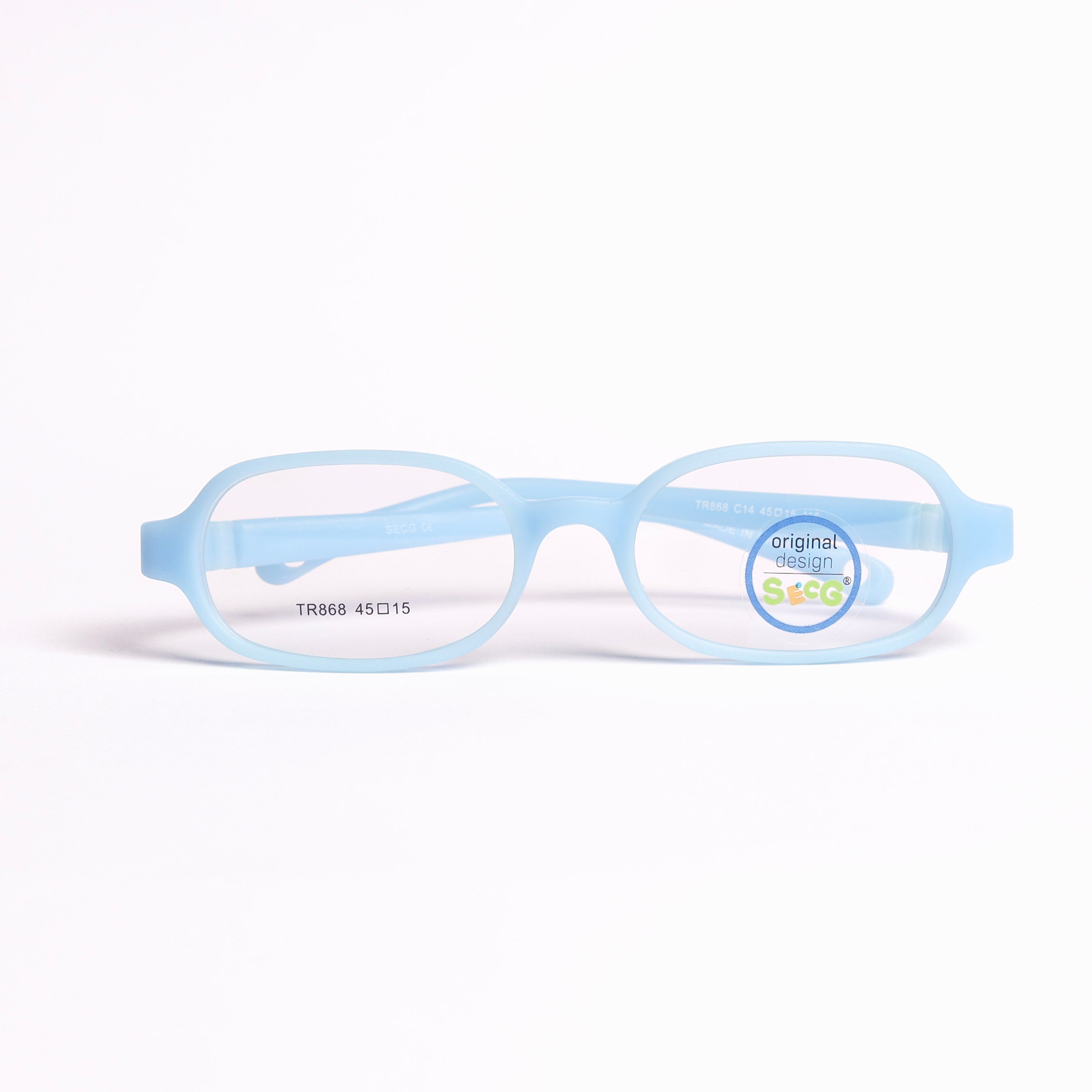 Kids Rectangle Blue Eyeglasses
