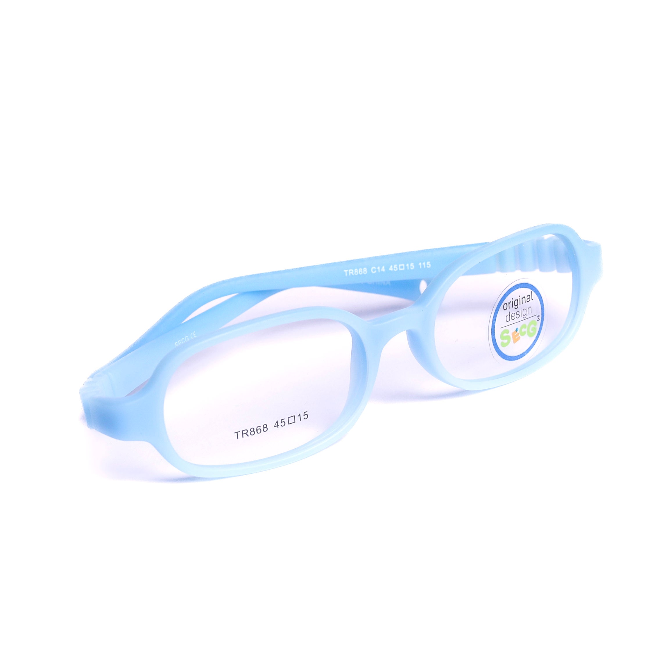 Kids Rectangle Blue Eyeglasses