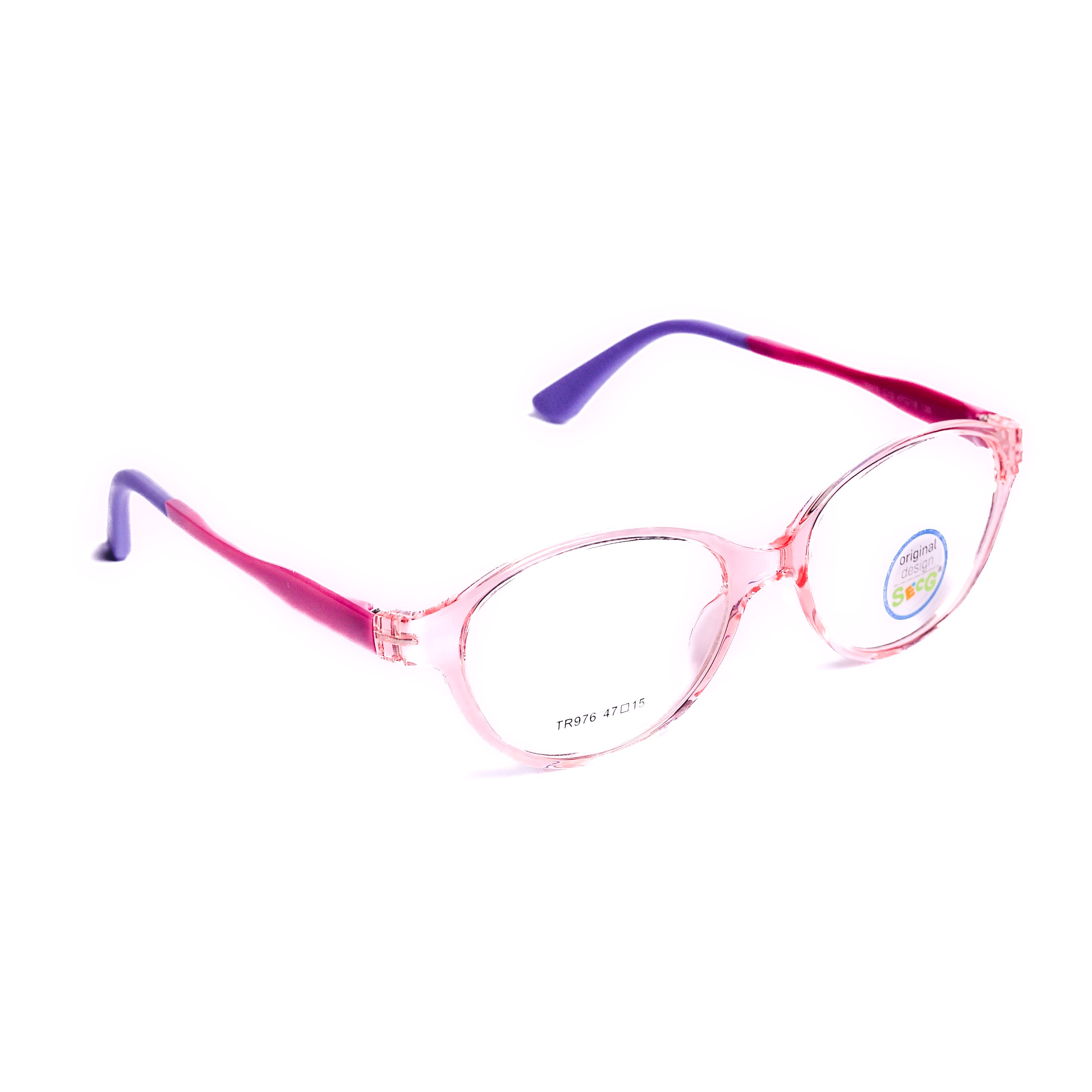 Kids Oval Pink Eyeglasses